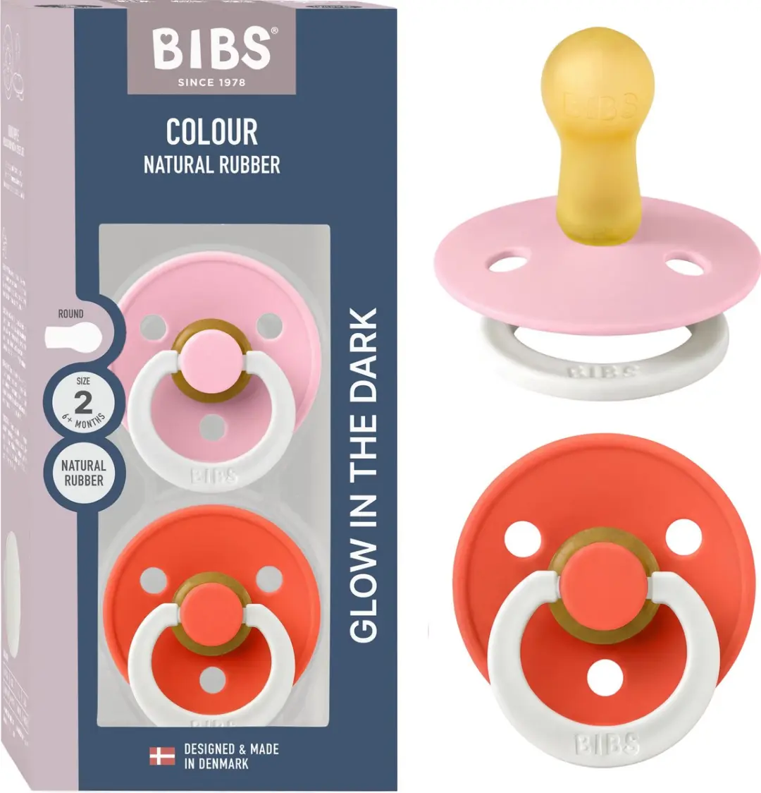 BIBS Colour Glow Fopspeen 6-18 Mnd
