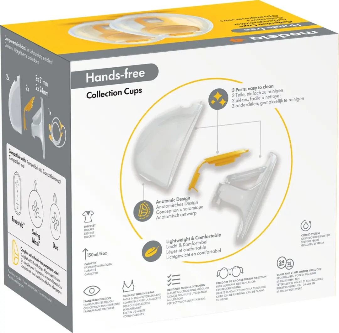 Medela Hands-Free Collection Cups - Transparant - afbeelding 5 van 6