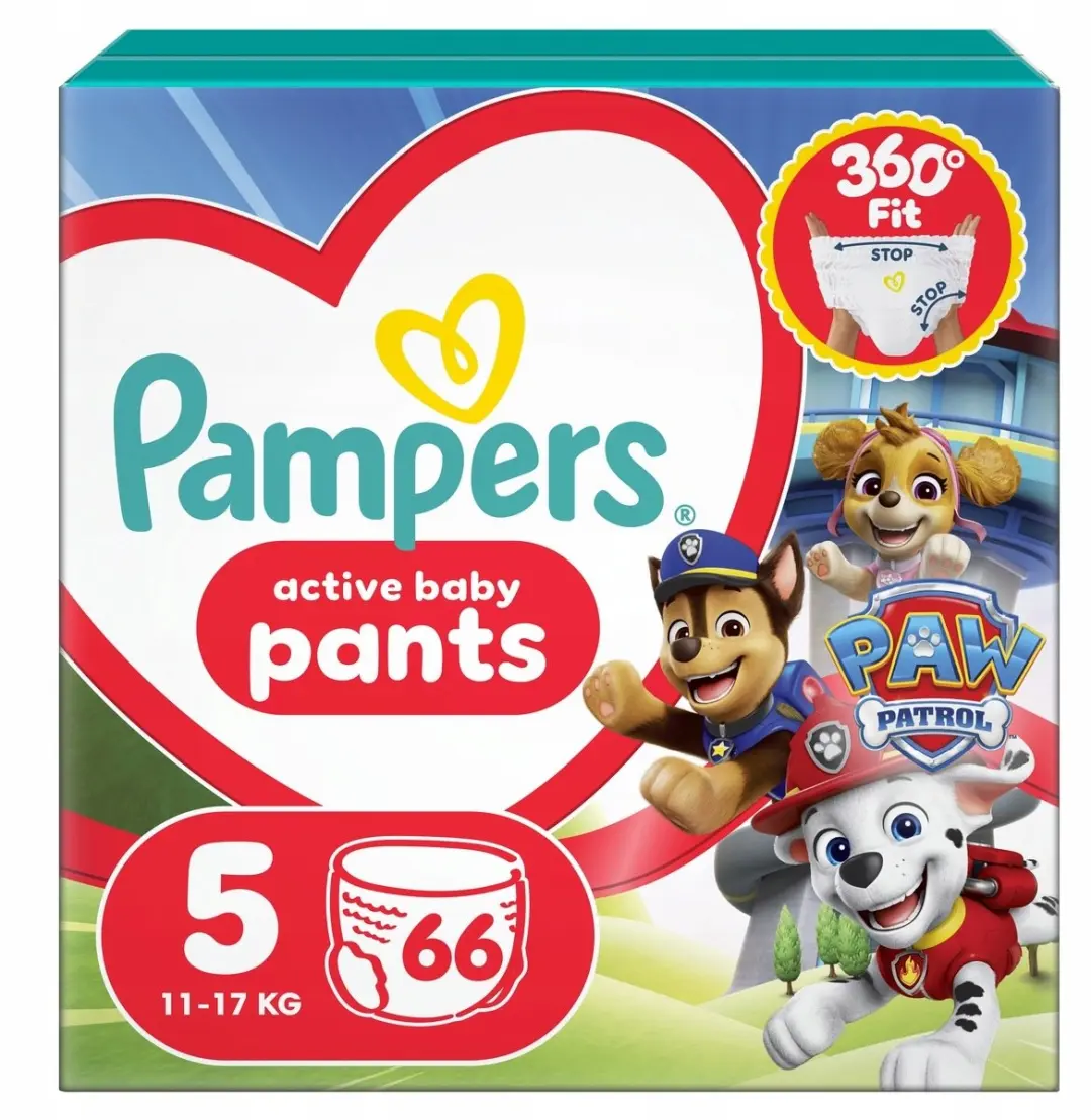 Pampers Baby-Dry Pants Paw Patrol Maat 5 - 66 Stuks