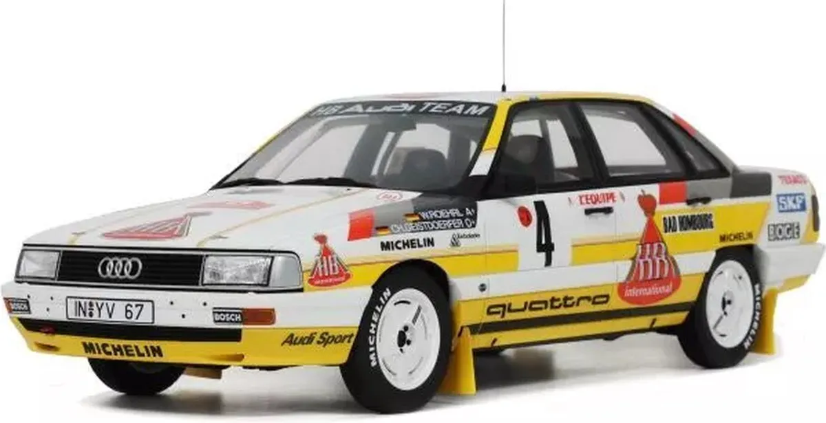 Audi 200 Quattro #4 OT439 Modelauto - Geel/Wit
