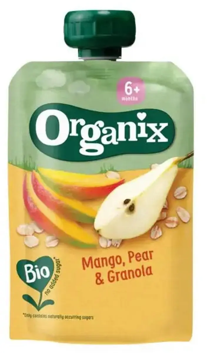 Organix Knijpfruit Mango Peer Granola 100ml