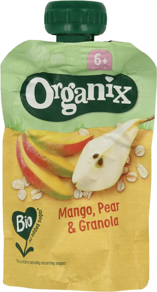 Organix Knijpfruit Mango Peer Granola 100ml