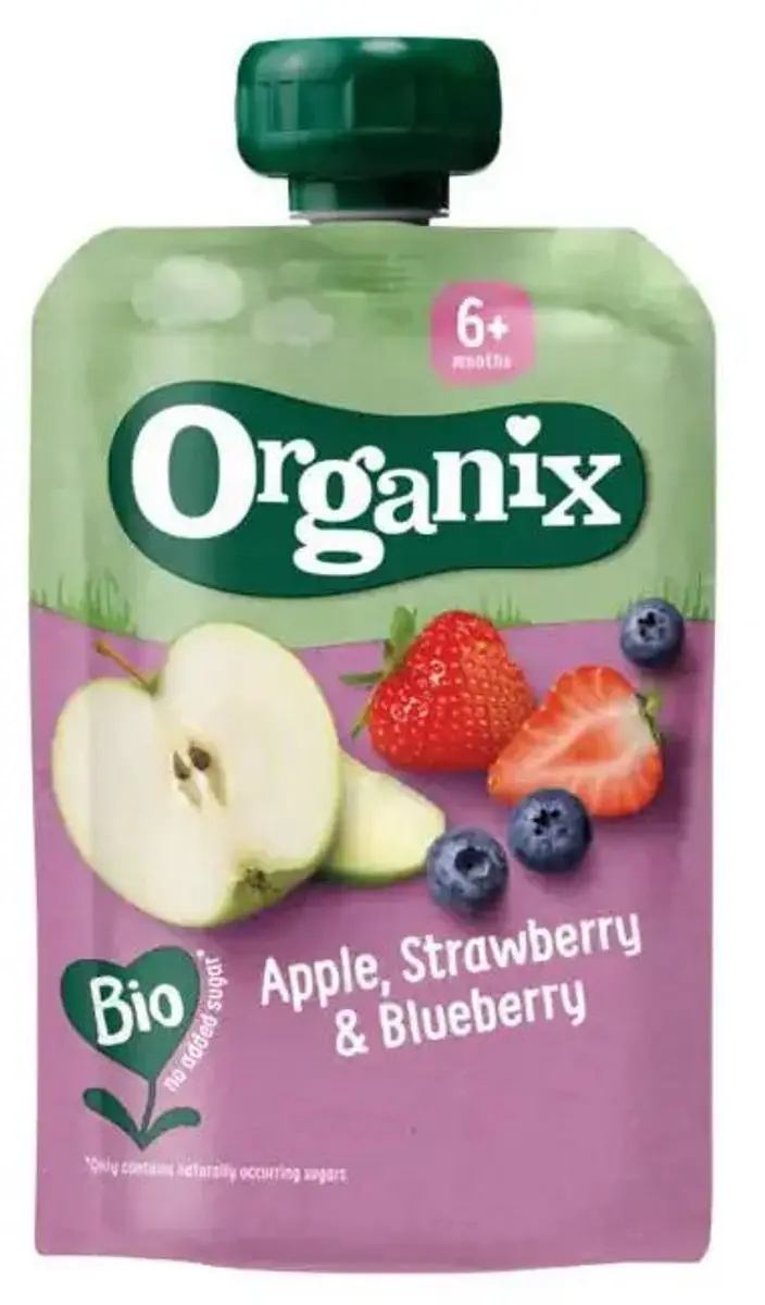 Organix Knijpfruit Appel Aardbei Bosbes 100ml