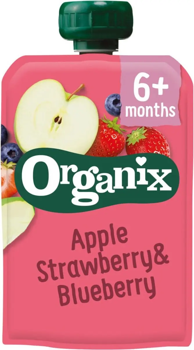 Organix Knijpfruit Appel Aardbei Bosbes 100ml