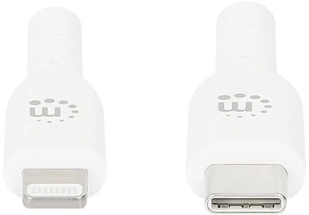 Manhattan 394512 USB-kabel USB-C/Lightning 1.0m - Wit - afbeelding 4 van 5