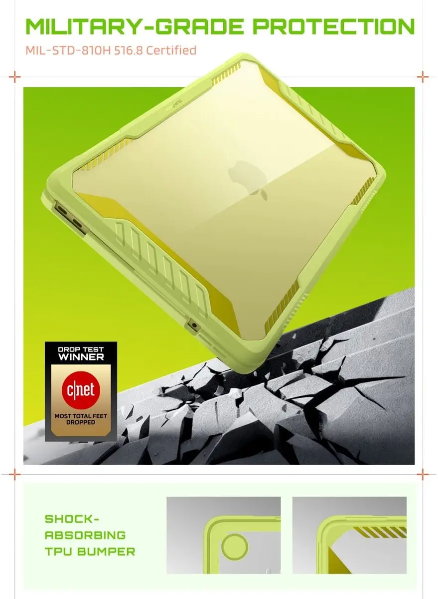 Supcase Unicorn Beetle 15060 Hoesje - Apple MacBook Neo 13" - Geel - afbeelding 6 van 6