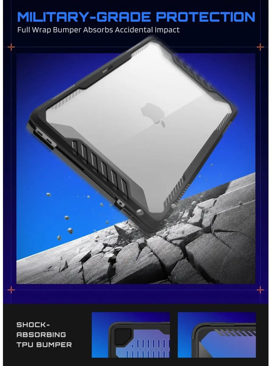 Supcase Unicorn Beetle Pro 15062 MacBook Hoesje - Zwart - afbeelding 6 van 6