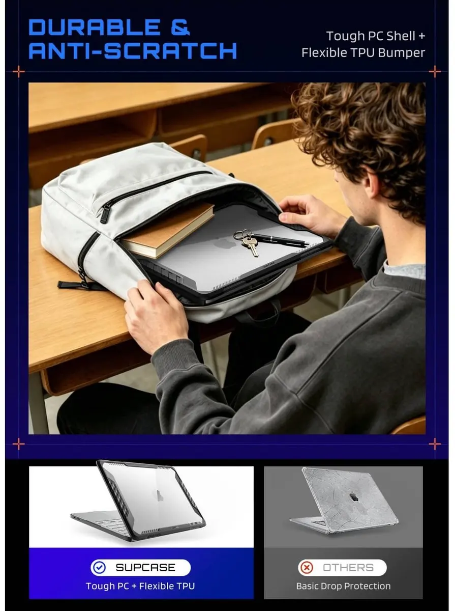 Supcase Unicorn Beetle Pro 15062 MacBook Hoesje - Zwart - afbeelding 3 van 6