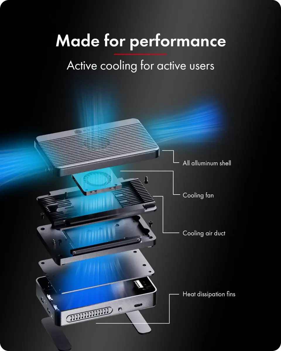 Icy Box IB-RD2818DK-40G M.2 SSD-behuizing - USB4/Thunderbolt 3 - Zwart