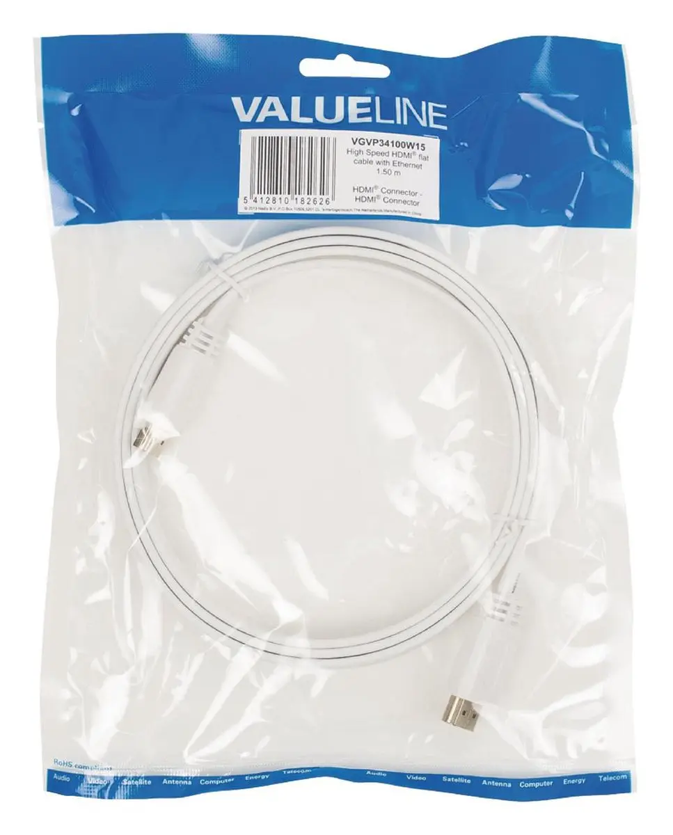 Valueline VGVP34100W15 HDMI-kabel 1,5m
