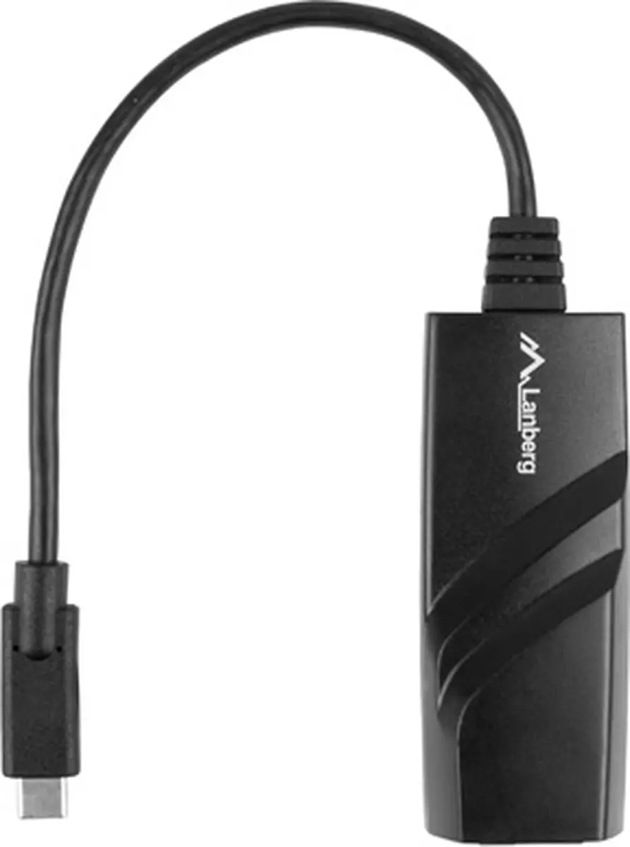 Lanberg NC-1000-02 USB-C naar RJ-45 1Gb Netwerkadapter - Zwart - afbeelding 6 van 6