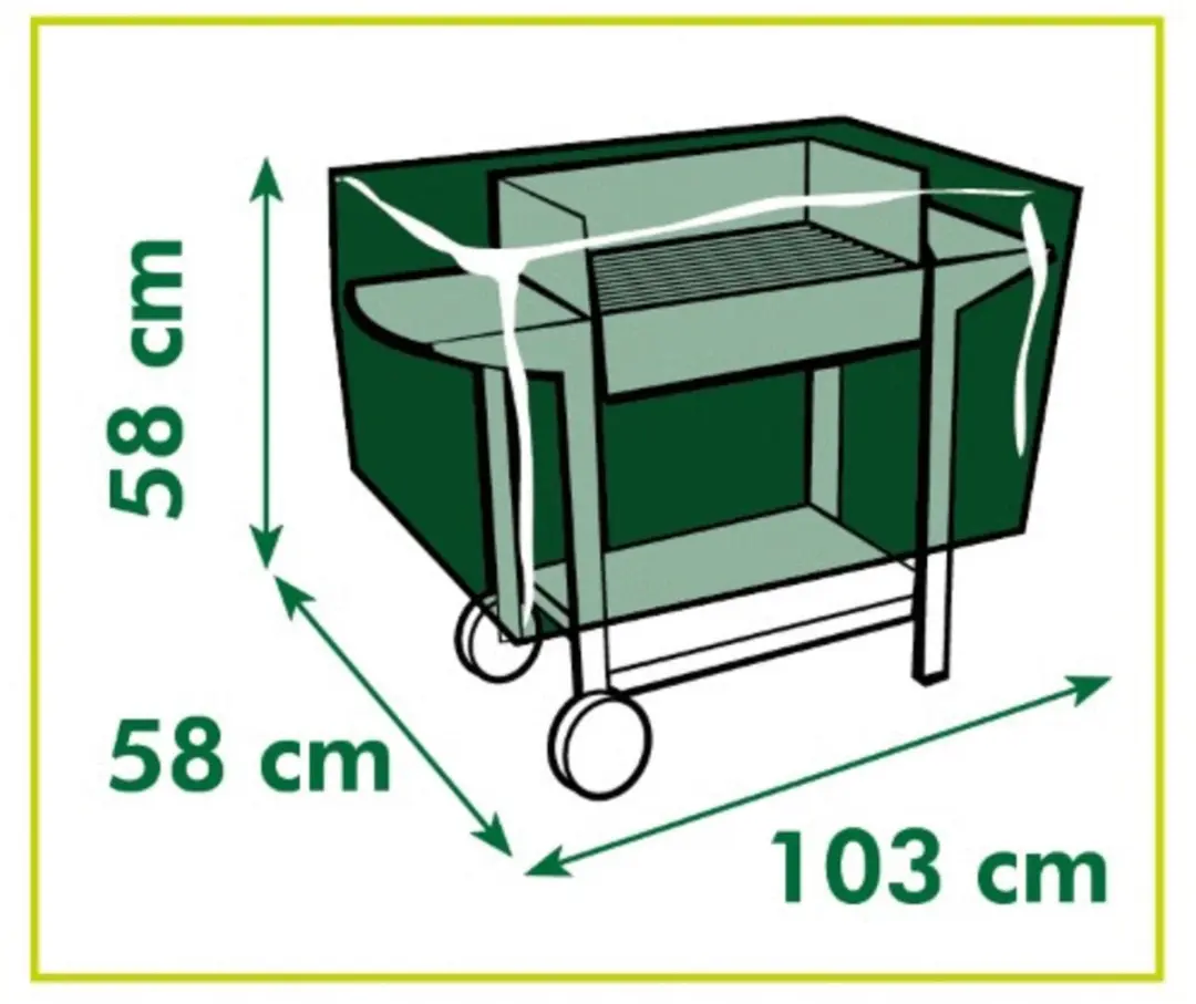 Nature Tuinmeubelhoes Gasbarbecue 103x58cm - Zwart - afbeelding 3 van 4