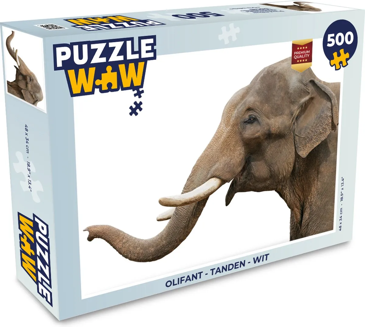 PuzzleWow Olifant Tanden Legpuzzel 500 Stuks