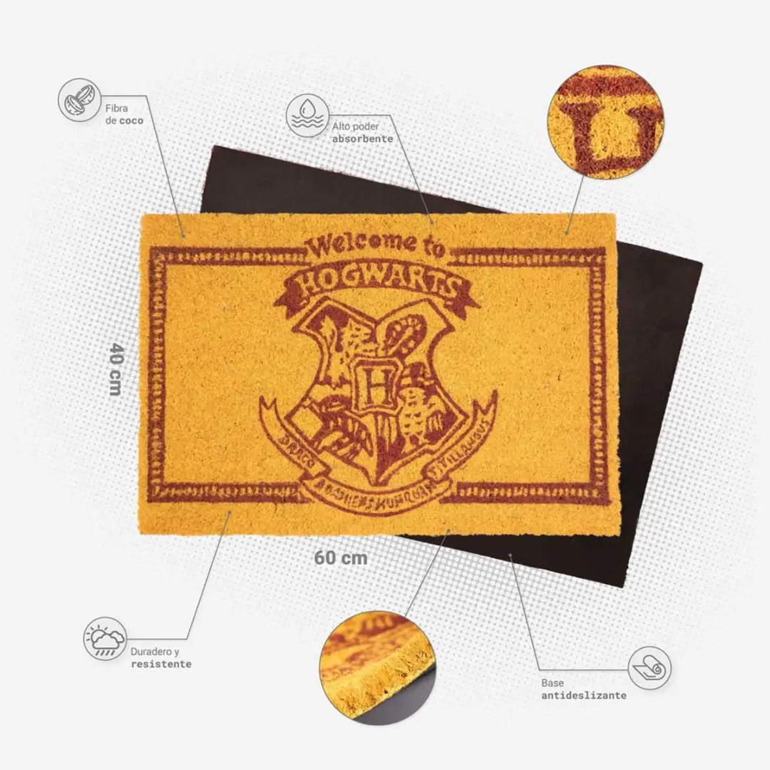 Harry Potter Welcome To Hogwarts Deurmat - Multicolor - afbeelding 2 van 4