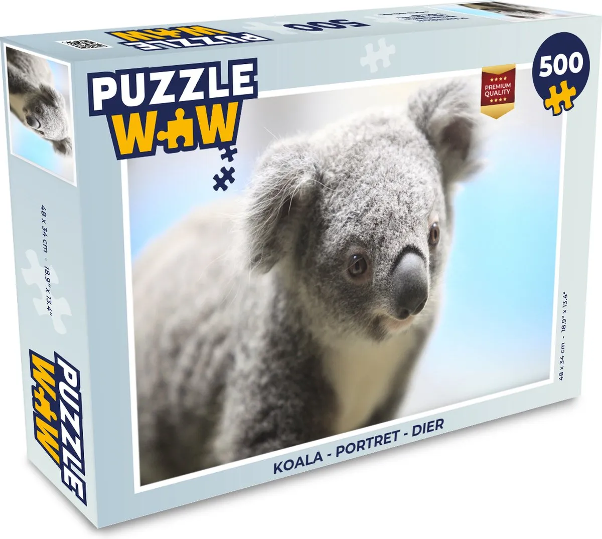 PuzzleWow Koala Portret Legpuzzel 500 Stuks