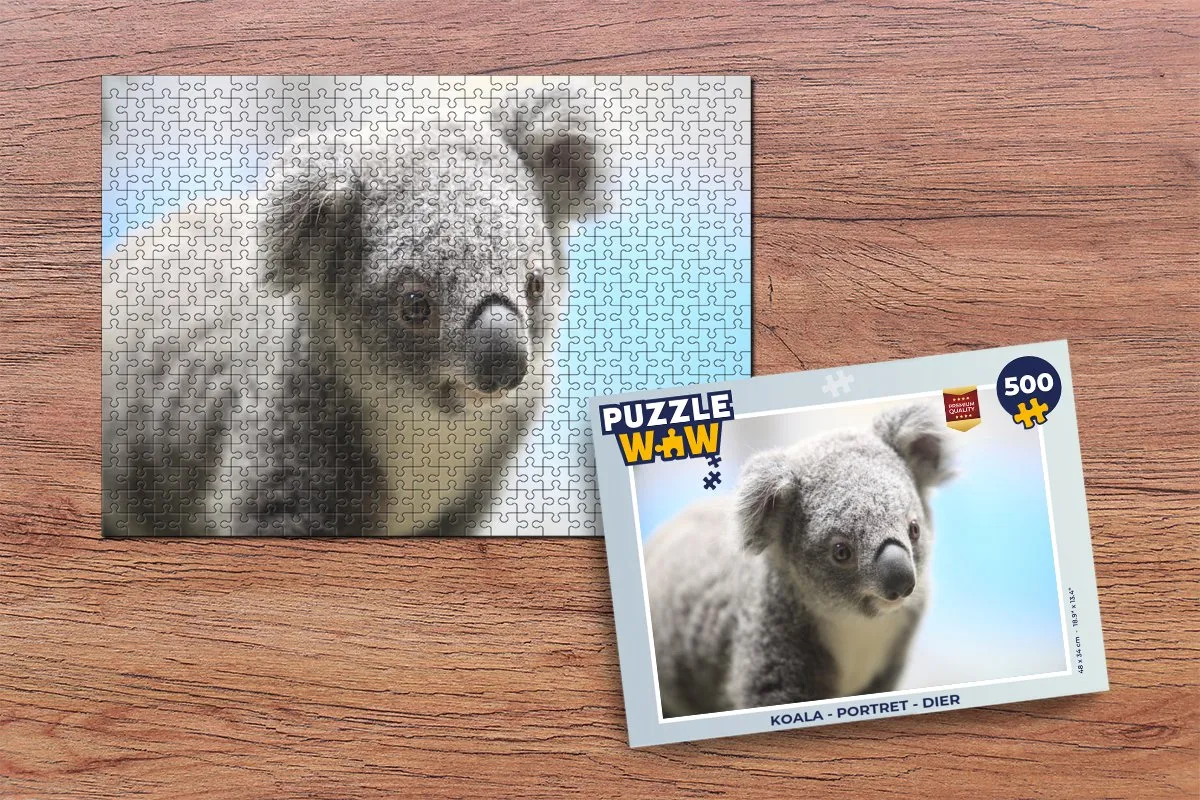 PuzzleWow Koala Portret Legpuzzel 500 Stuks - Multicolor