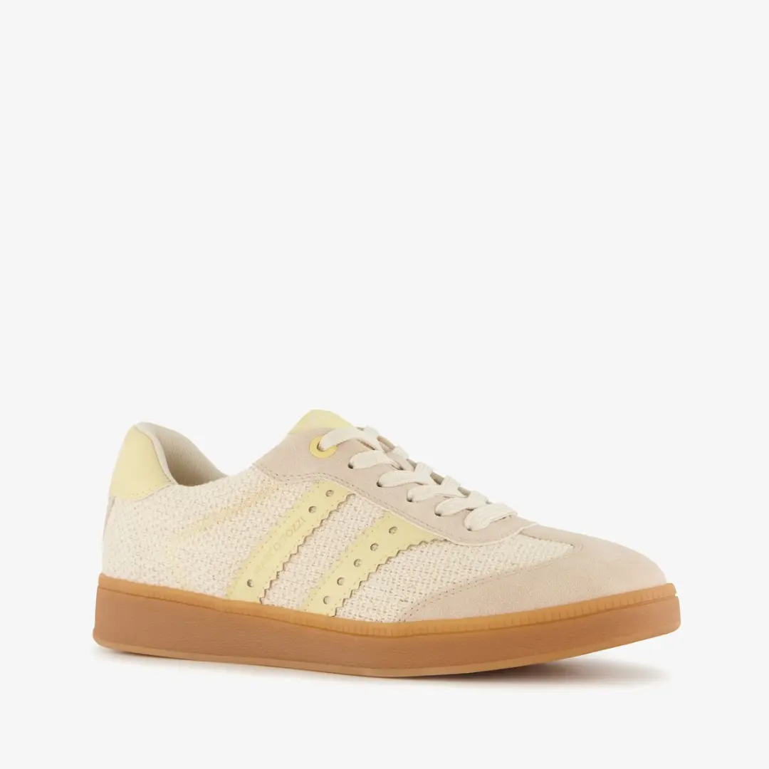 Marco Tozzi dames sneakers beige geel