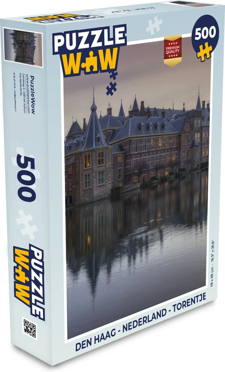 PuzzleWow Den Haag Torentje Legpuzzel 500 Stuks - Multicolor