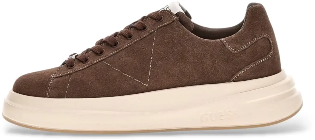 Guess Elba Leren Sneakers - Bruin - Maat 43 - afbeelding 5 van 6