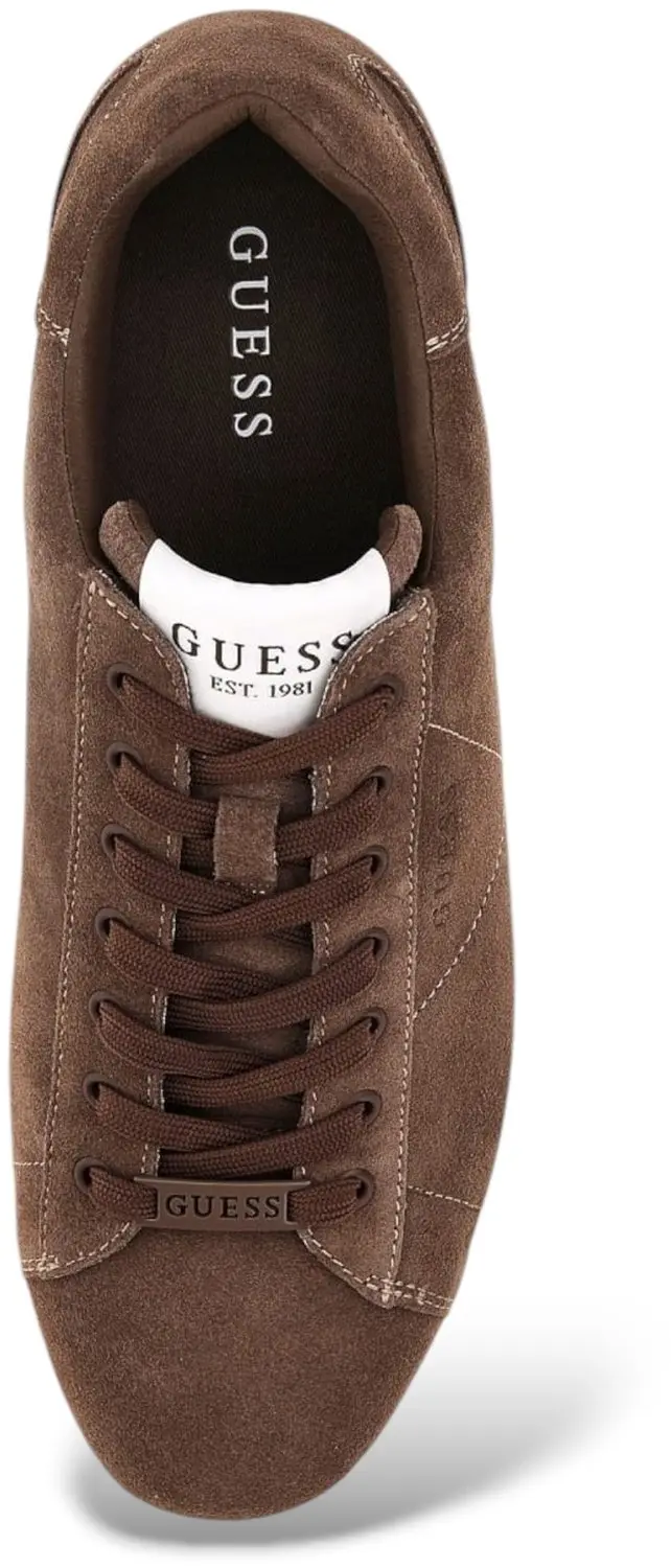 Guess Elba Leren Sneakers - Bruin - Maat 43 - afbeelding 3 van 6