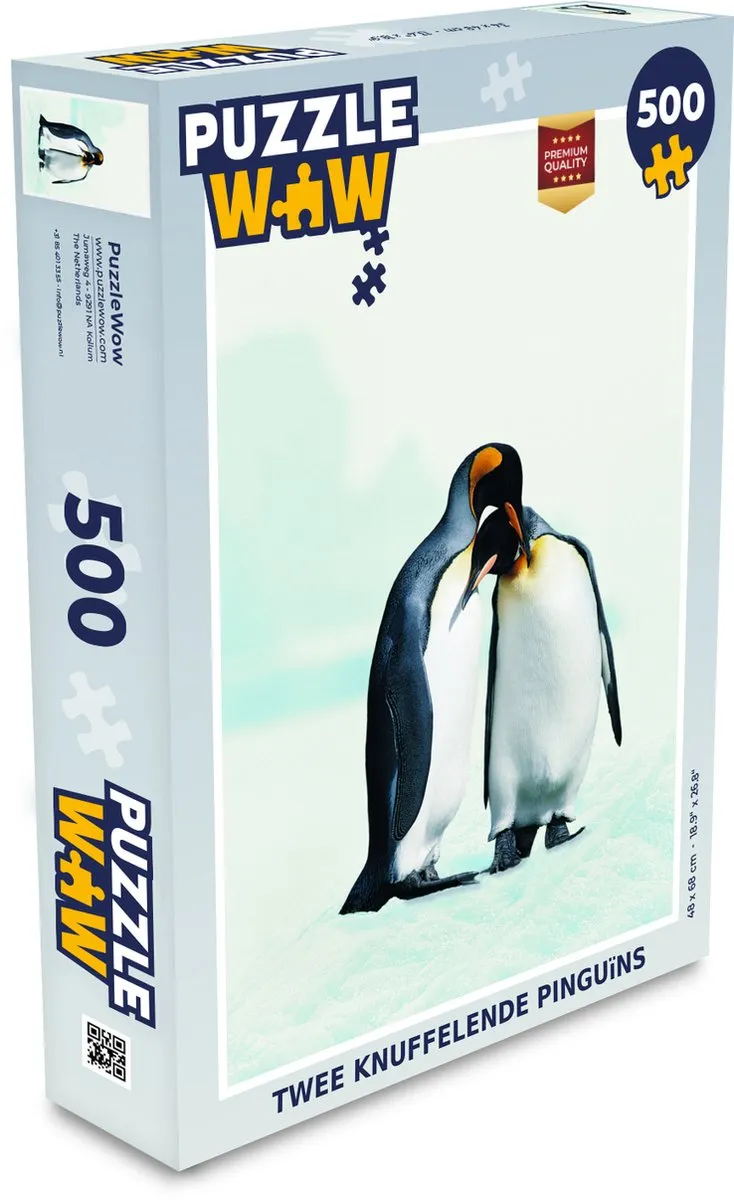 PuzzleWow Pinguïns Sneeuw Legpuzzel 500 Stuks