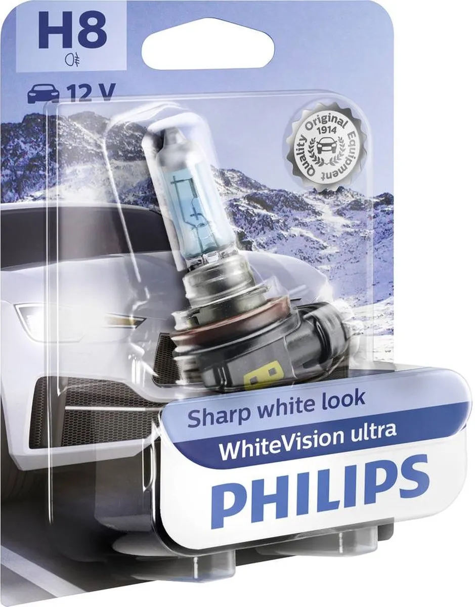 Philips LED WhiteVision Ultra H8 Halogeenlamp 35W