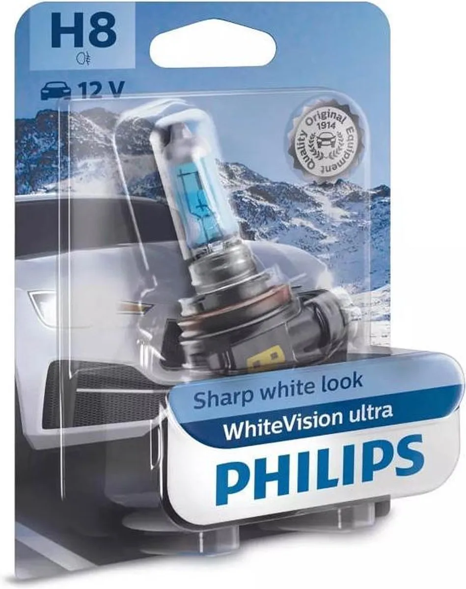 Philips LED WhiteVision Ultra H8 Halogeenlamp 35W