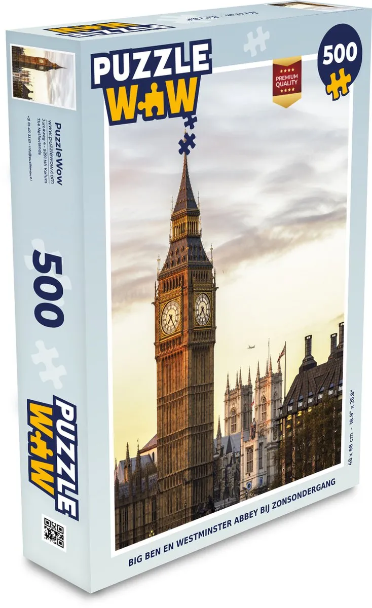 PuzzleWow Legpuzzel Big Ben Westminster Abbey 500 Stuks