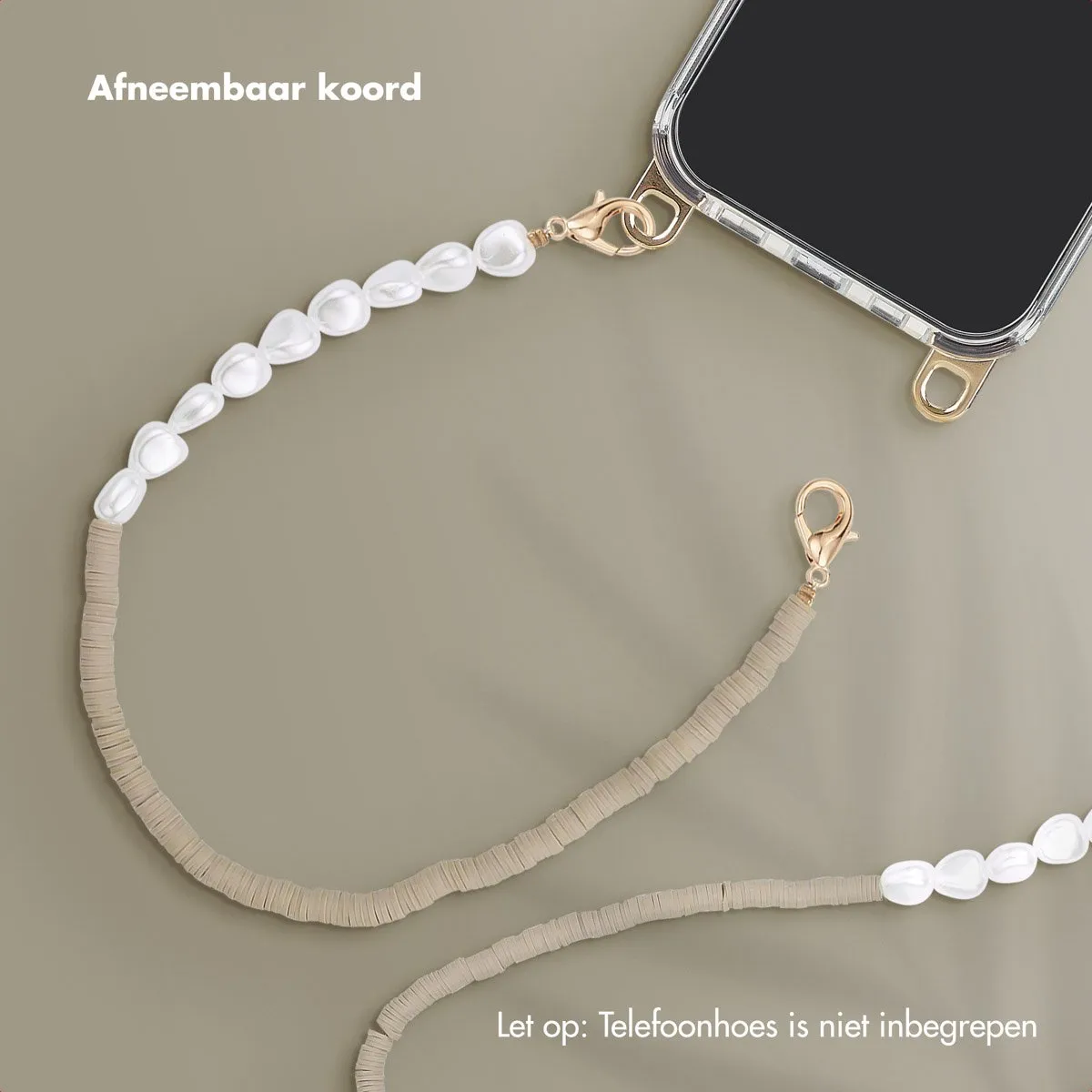 Selencia Universeel Telefoonkoord SH00084510 - Greige