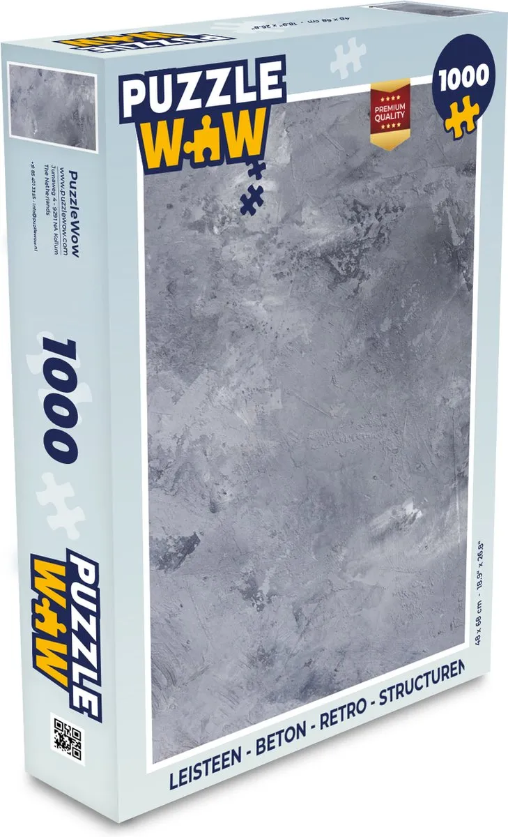 PuzzleWow Betonprint Legpuzzel 1000 Stuks - Multicolor