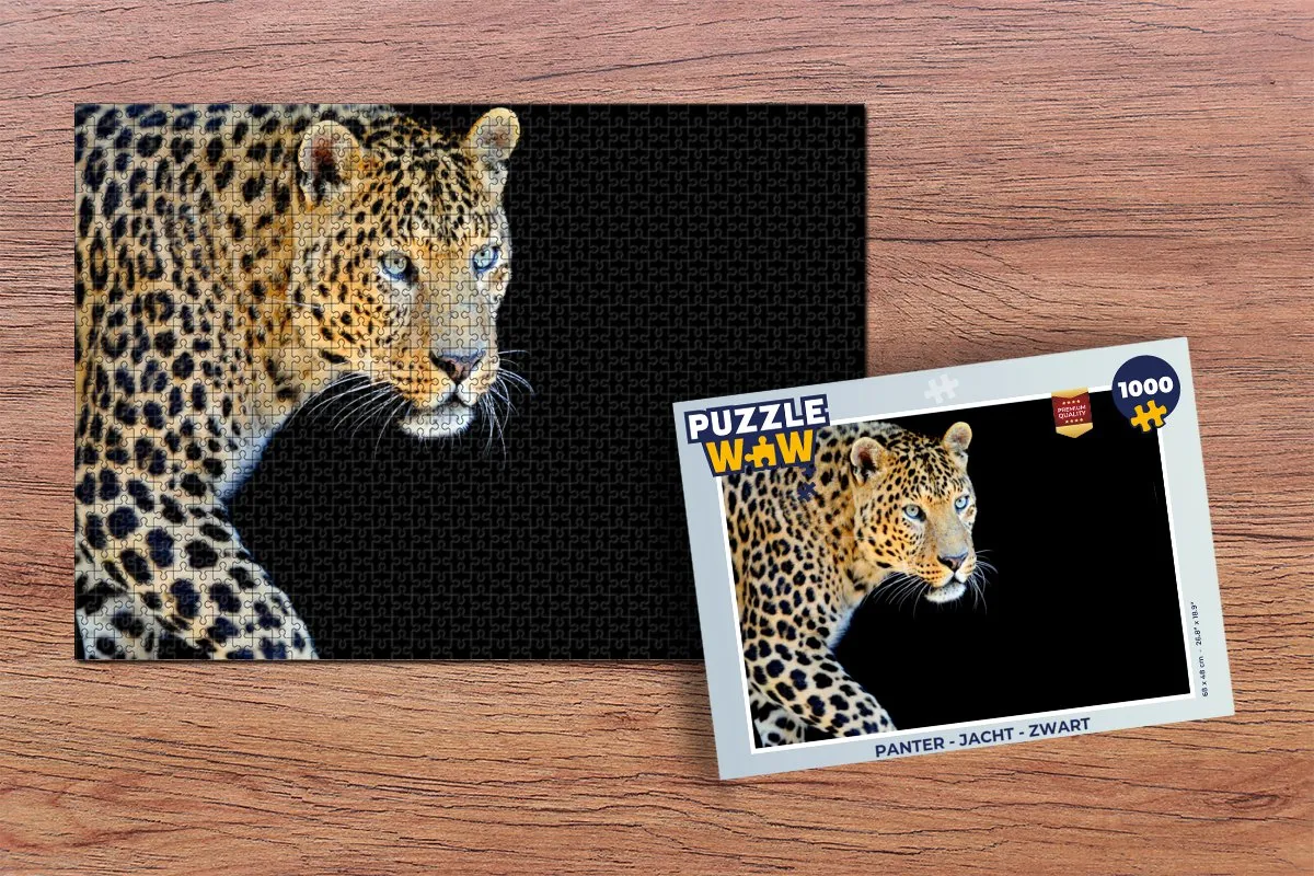 PuzzleWow Panter Jacht Legpuzzel 1000 Stuks - Multicolor