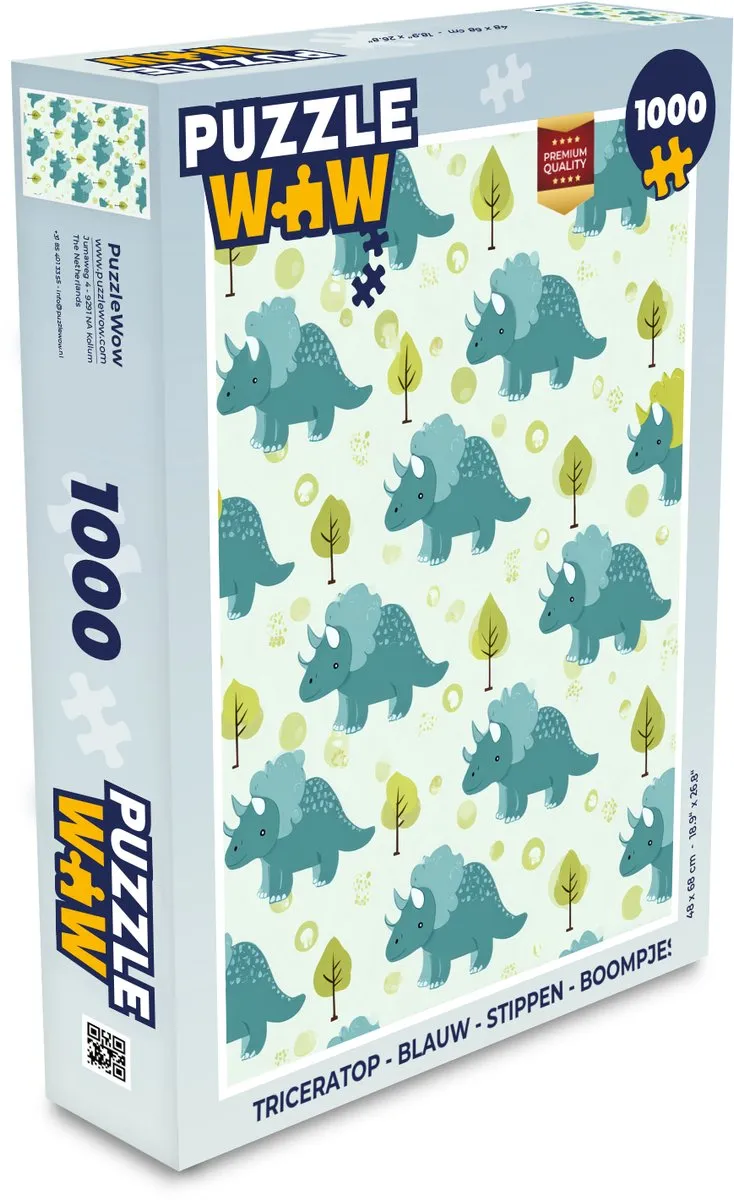 PuzzleWow Triceratop Legpuzzel 1000 Stuks