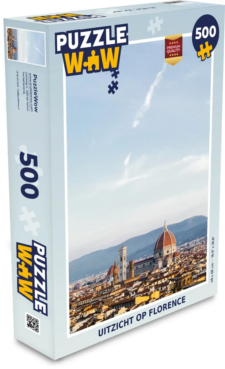 PuzzleWow Florence Stad Kathedraal Legpuzzel 500 Stuks