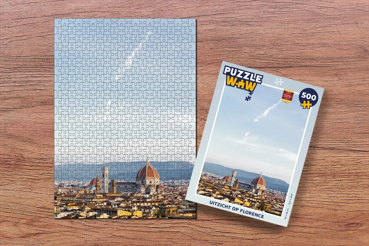 PuzzleWow Florence Stad Kathedraal Legpuzzel 500 Stuks - Multicolor