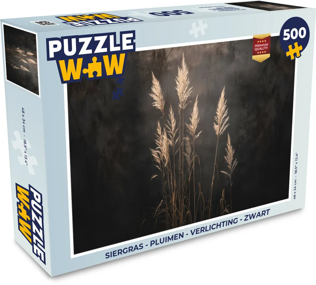 PuzzleWow Siergras Pluimen Legpuzzel 500 Stuks