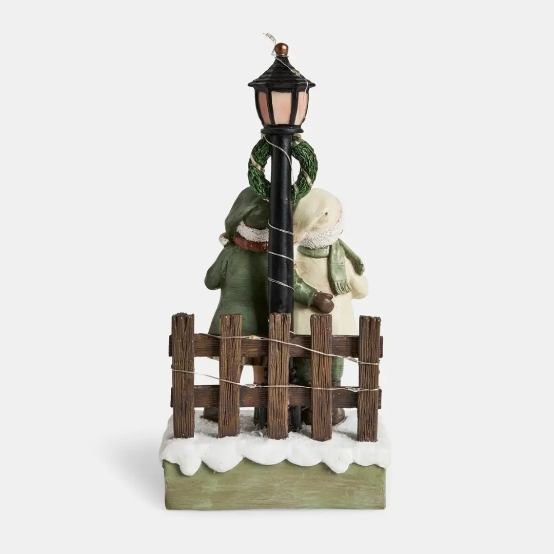 Loberon Decoratieve Kindjes Ledlantaarn Jerries - Warm Wit Licht - Groen/Wit - afbeelding 2 van 4