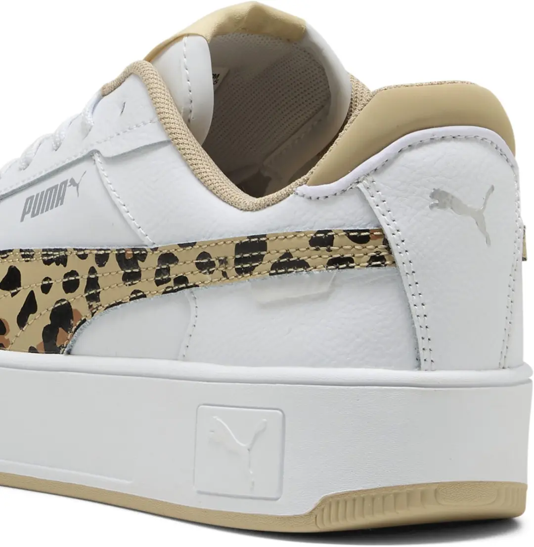 PUMA Carina Street Animal Flair Dames Sneakers - 40 - Witte/Beige/Zilver - afbeelding 6 van 6