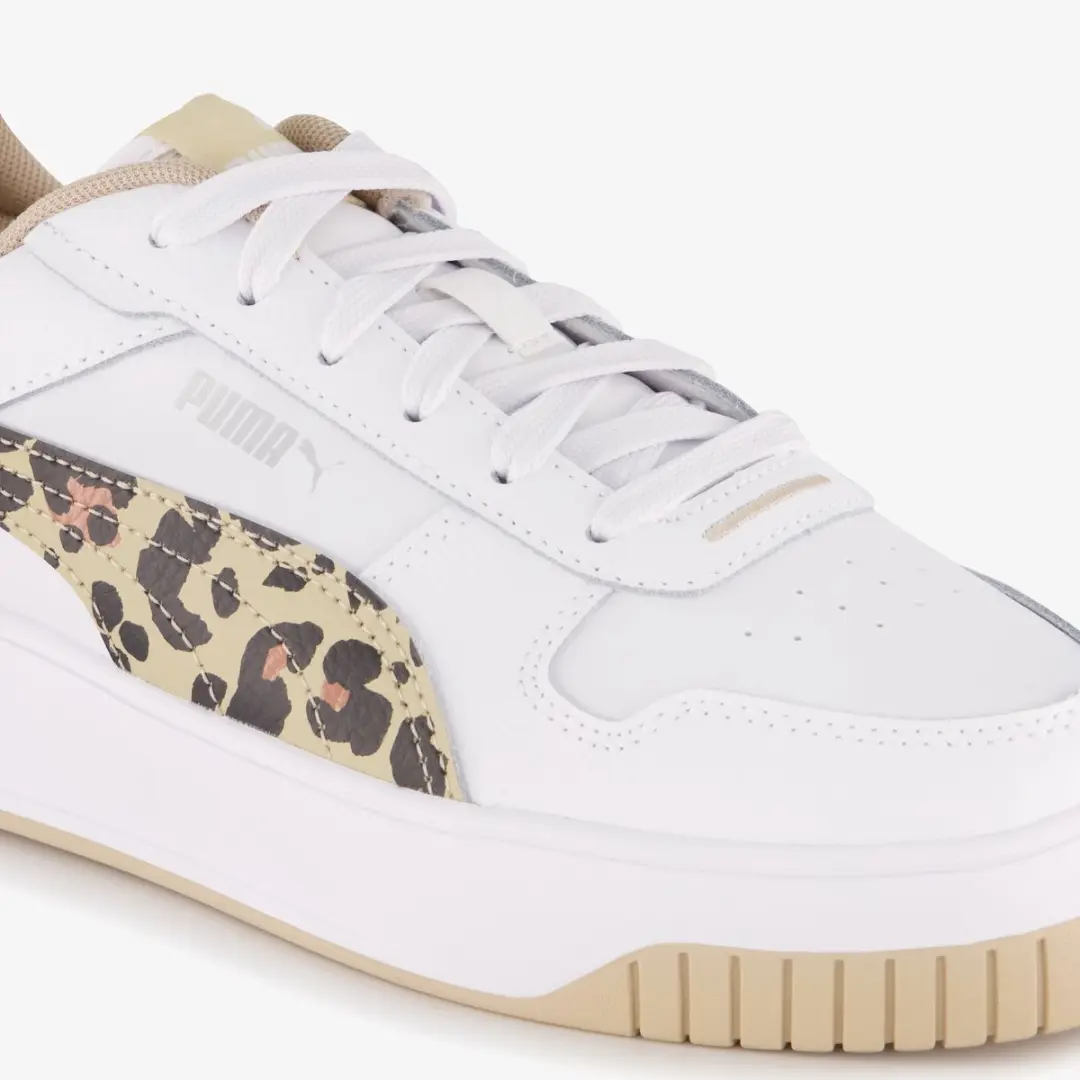 PUMA Carina Street Animal Flair Dames Sneakers - 40 - Witte/Beige/Zilver - afbeelding 5 van 6