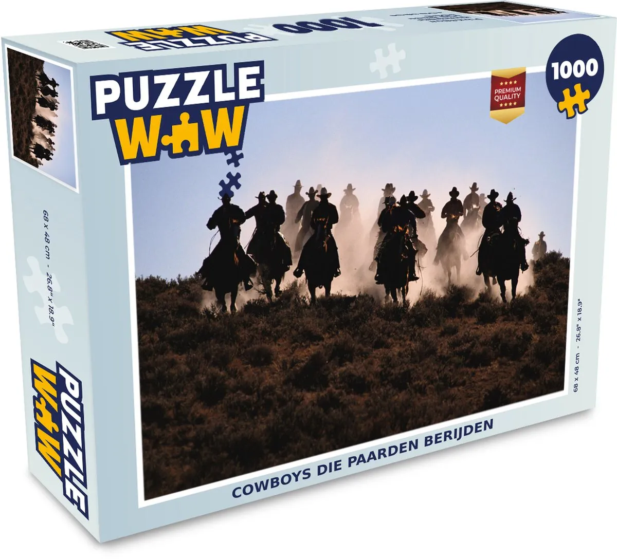 PuzzleWow Cowboys te Paard Legpuzzel 1000 Stuks