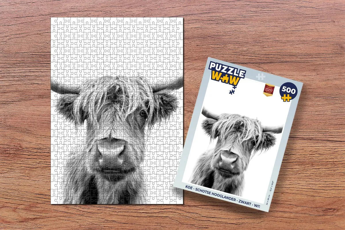 PuzzleWow Legpuzzel Schotse Hooglander 500 Stuks - Multicolor