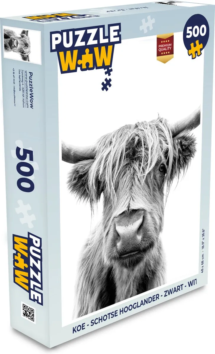 PuzzleWow Legpuzzel Schotse Hooglander 500 Stuks