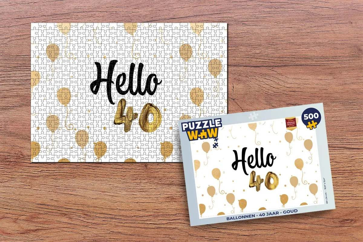 PuzzleWow Puzzel Ballonnen 500 Stuks - Goud