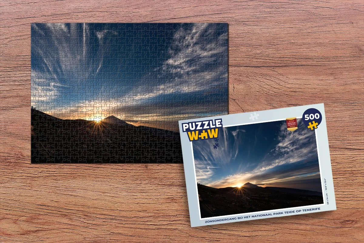 PuzzleWow Legpuzzel Zonsondergang Teide 500 Stuks - Multicolor