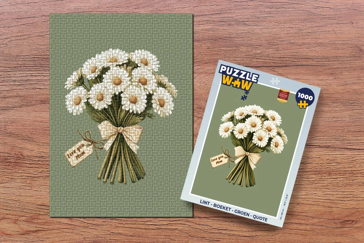 PuzzleWow Boeket Legpuzzel 1000 Stuks - Groen