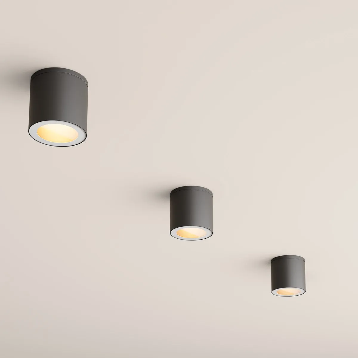 Ledvion LED Opbouwspot GU10 3W - Zwart ø90mm
