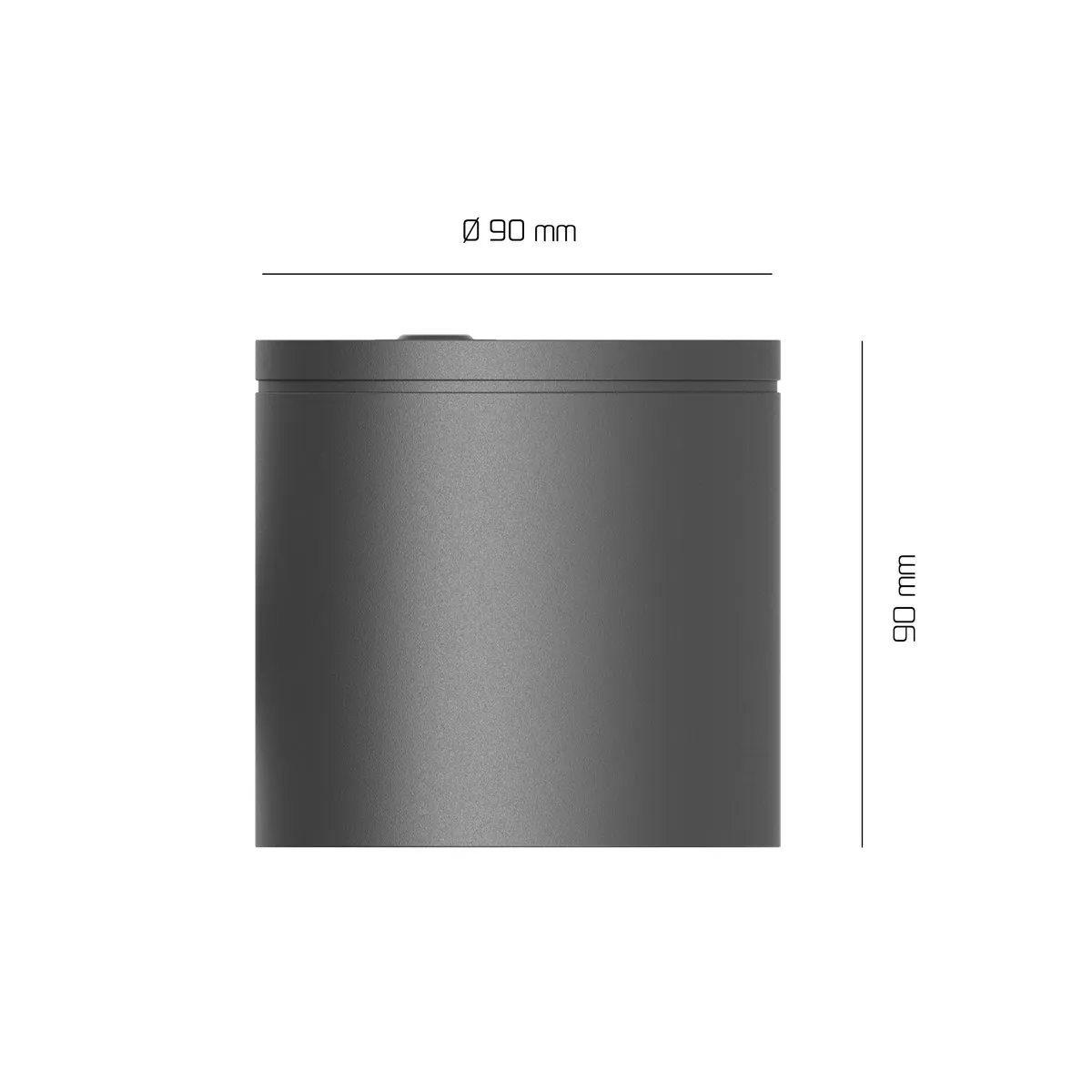 Ledvion LED Opbouwspot GU10 3W - Zwart ø90mm