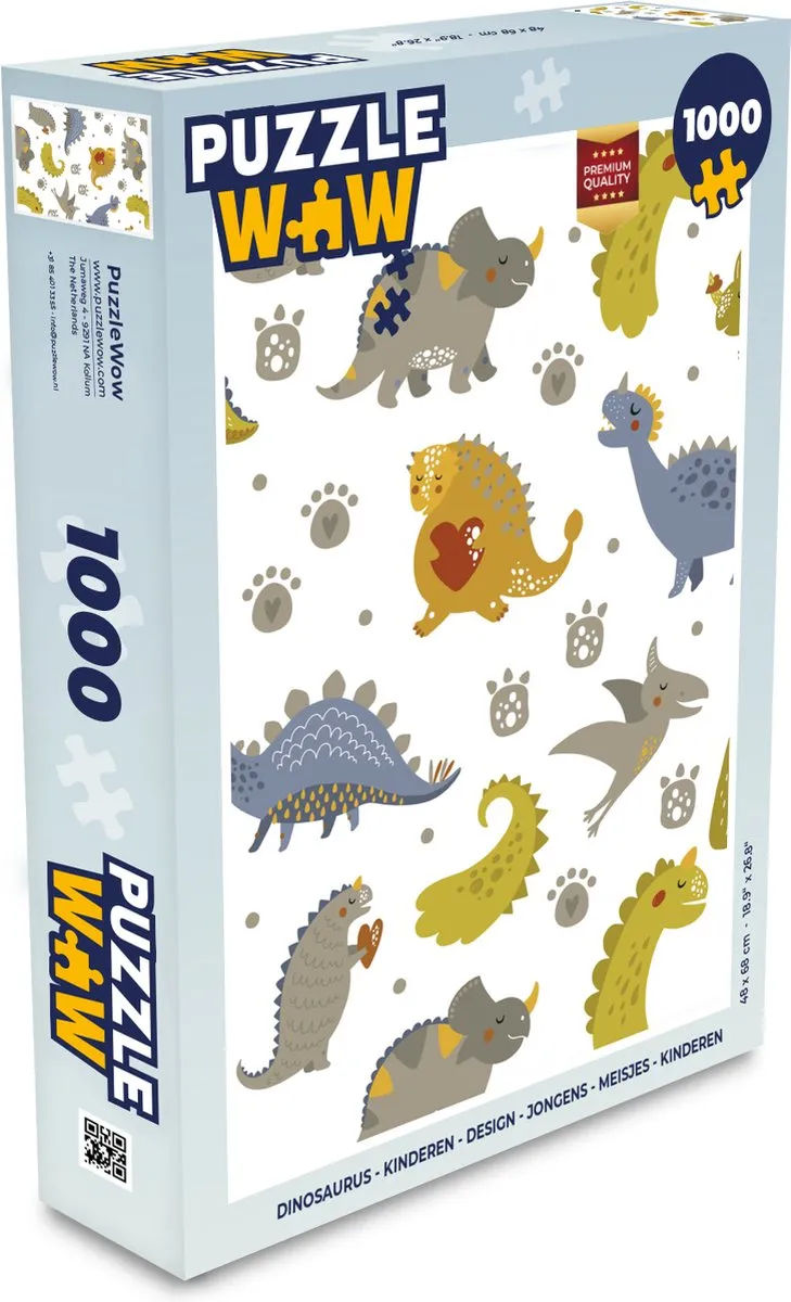 PuzzleWow Dinosaurus Legpuzzel 1000 Stuks