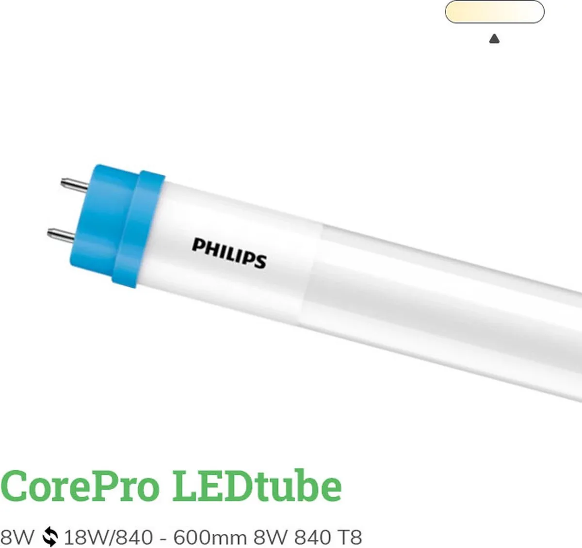Philips LED CorePro T8 Buis 8W 800lm Koel Wit 60cm