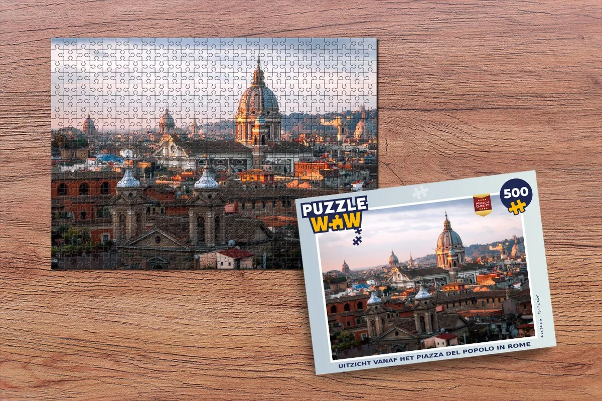 PuzzleWow Rome Italië Legpuzzel 500 Stuks - Multicolor