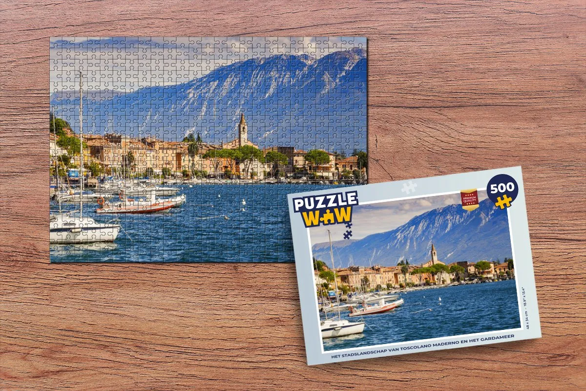PuzzleWow Gardameer Legpuzzel 500 Stuks - Multicolor